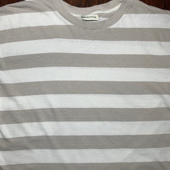 Urban Outfitters White/Tan Striped T-shirt - Picture 2 of 5